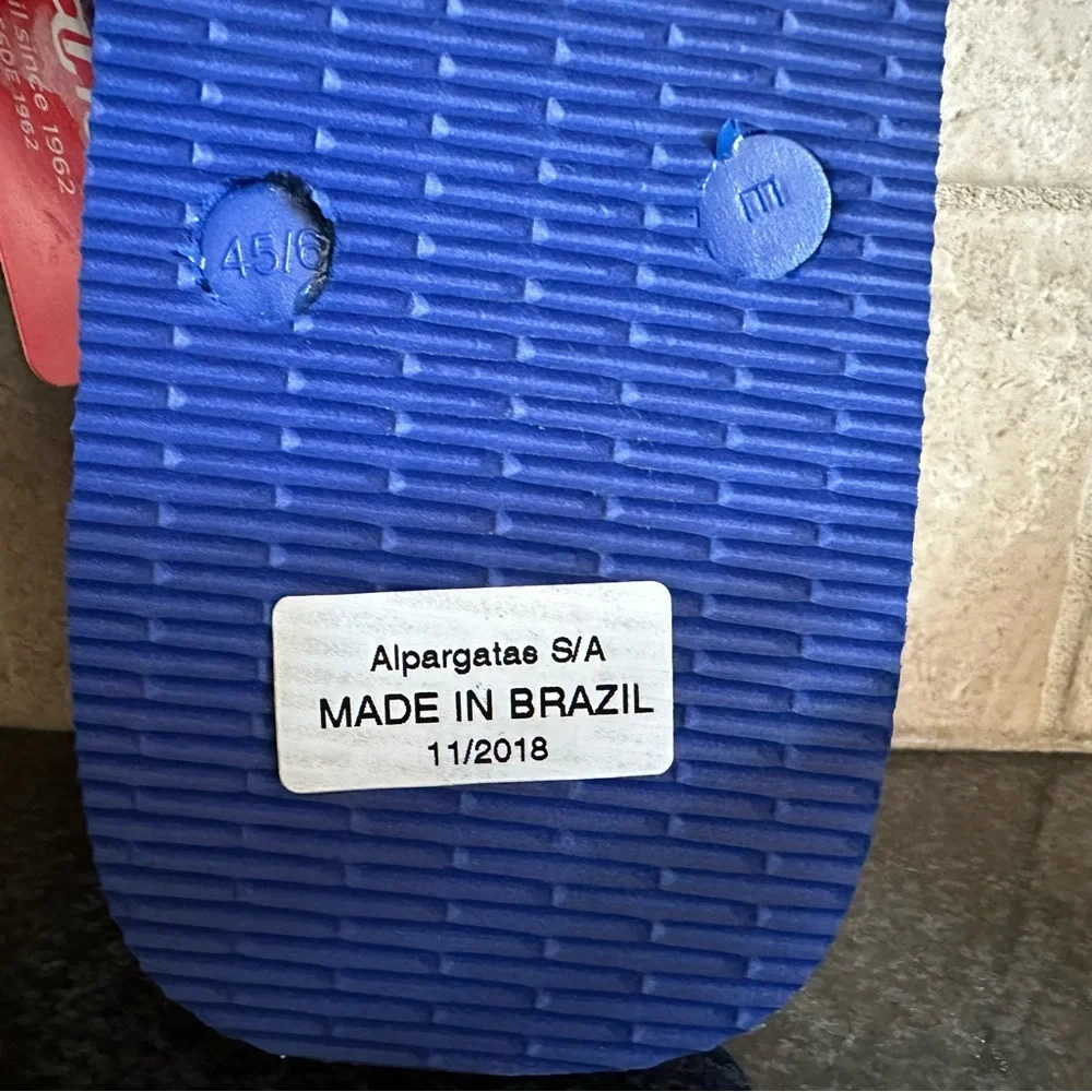 NEW Havaianas Men’s Marine Blue Flip Flop Sandals 13